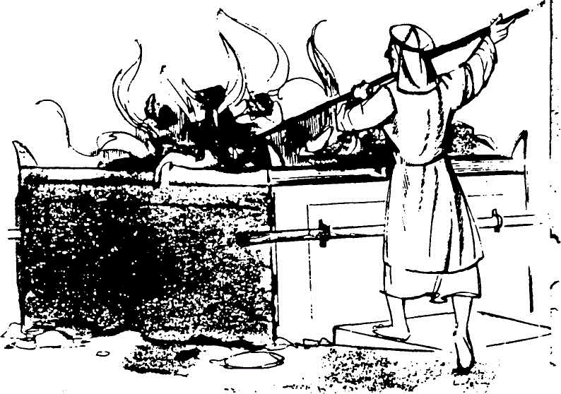 An artist's concept of the Brazen Altar.