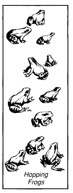 Hopping frogs