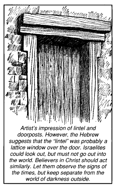 Artist's impression of lintel and doorpost